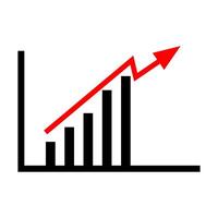 trending graph icon illustration simple icon vector