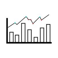 trending graph icon illustration simple icon vector