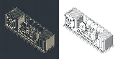 Container type generator structure vector