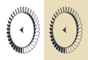 Engine compressor blisk vector