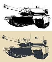 M1 Abrams tank vector