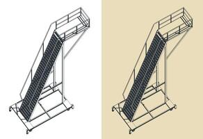 Mobile work platform vector