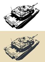 M1 Abrams armored tank vector