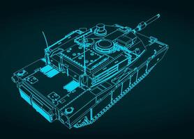 M1 Abrams tank drawing vector