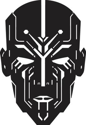 Mechanical Mind Futuristic Face Technological Titan Cyberrobot Head Graphic
