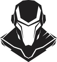 Electronic Enigma Cybernetic Face Symbol Robotic Rhapsody Black Cyberrobot vector