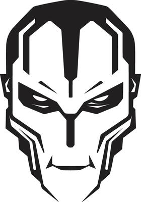 Techno Trooper Cyberrobotic Head Cybernetic Visionary Black Robot Face