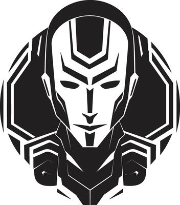 Robotic Revelation Cybernetic Head Symbol Digital Sentinel Robot Face