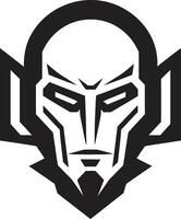 Circuitry Conductor Cyberrobot Head Symbol Electronic Avatar Cybernetic Face vector