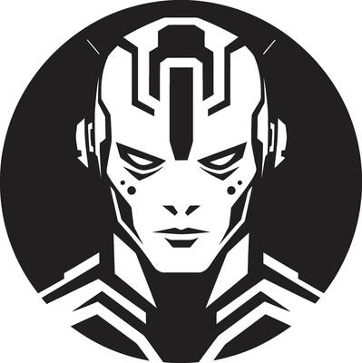 Cybernetic Crusader Black Robot Face Robotic Revelation Cyberrobot Head