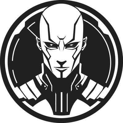 Cybernetic Visionary Black Face Circuitry Conductor Cybernetic