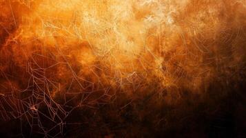 Spider webs on a red textured background. Concept of Halloween, creepy decoration, arachnids, intricate patterns. Banner. Copy space photo