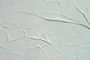 Crumpled White Paper Sheet, Abstract Background for Graphic Design photo