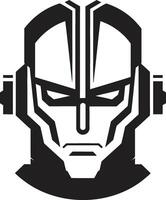 Cybernetic Crusader Futuristic Cyberrobot Robotic Revelation Black Robot vector