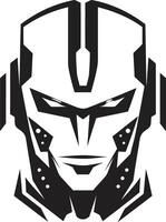Techno Triumph Futuristic Robot Symbol Metallic Maestro Cybernetic vector