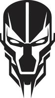 Techno Titan Cyberrobot Head Electronic Enigma Cybernetic Face Symbol vector