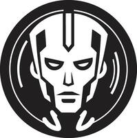 Cybernetic Crusader Cyberrobotic Face Robotic Revelation Black Robot Face vector