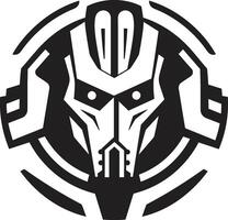 Electronic Enigma Cyberrobot Robotic Rhapsody Black Robot Face vector