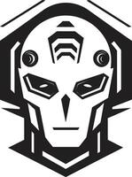 Futuristic Fusion Robot Digital Dynamo Futuristic Cybernetic Head vector