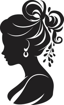 Obsidian Beauty Floral Face Graphic Midnight Enchantment Black Floral Woman