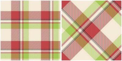 Plaid Pattern Seamless. Checker Pattern Seamless Tartan Illustration Set for Scarf, Blanket, Other Modern Spring Summer Autumn Winter Holiday Fabric Print. vector