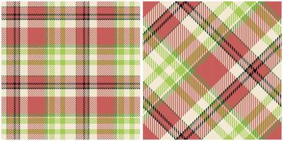 Plaid Pattern Seamless. Scottish Tartan Pattern Seamless Tartan Illustration Set for Scarf, Blanket, Other Modern Spring Summer Autumn Winter Holiday Fabric Print. vector