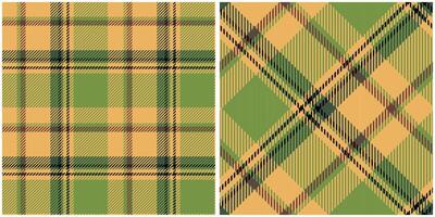 Scottish Tartan Seamless Pattern. Tartan Plaid Seamless Pattern. Traditional Scottish Woven Fabric. Lumberjack Shirt Flannel Textile. Pattern Tile Swatch Included. vector