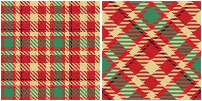 Tartan Plaid Seamless Pattern. Gingham Patterns. Seamless Tartan Illustration Set for Scarf, Blanket, Other Modern Spring Summer Autumn Winter Holiday Fabric Print. vector