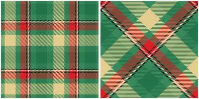 Tartan Plaid Seamless Pattern. Abstract Check Plaid Pattern. Seamless Tartan Illustration Set for Scarf, Blanket, Other Modern Spring Summer Autumn Winter Holiday Fabric Print. vector