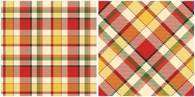 Tartan Plaid Seamless Pattern. Gingham Patterns. Seamless Tartan Illustration Set for Scarf, Blanket, Other Modern Spring Summer Autumn Winter Holiday Fabric Print. vector