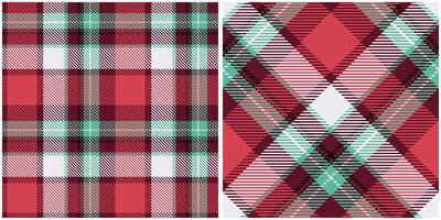 Tartan Plaid Pattern Seamless. Gingham Patterns. Seamless Tartan Illustration Set for Scarf, Blanket, Other Modern Spring Summer Autumn Winter Holiday Fabric Print. vector