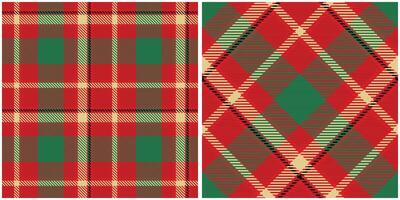 Scottish Tartan Plaid Seamless Pattern, Checker Pattern. Seamless Tartan Illustration Set for Scarf, Blanket, Other Modern Spring Summer Autumn Winter Holiday Fabric Print. vector