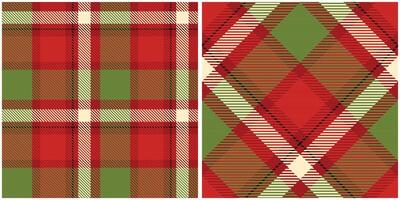 Scottish Tartan Plaid Seamless Pattern, Gingham Patterns. Seamless Tartan Illustration Set for Scarf, Blanket, Other Modern Spring Summer Autumn Winter Holiday Fabric Print. vector