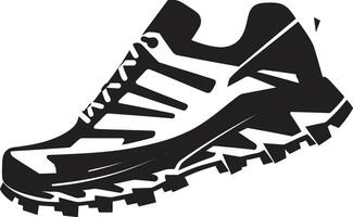 Ink Innovator Contemporary Sports Shoe Graphic Shadow Speedster Chic Black Shoe vector