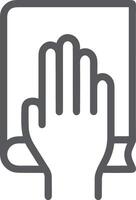 Hand icon symbol image illustration vector