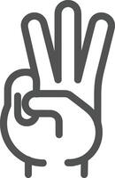 Hand icon symbol image illustration vector