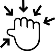 Hand icon symbol image illustration vector