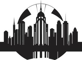 Gothic Glamour Sophisticated Abstract Silent Structures Minimalistic Black Cityscape Graphic vector