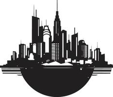 Gothic Glamour Sophisticated Abstract Silent Structures Minimalistic Black Cityscape Graphic vector