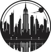Gothic Glamour Sophisticated Abstract Graphic Silent Structures Minimalistic Black Cityscape vector