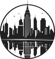 Gothic Gridlines Sophisticated Abstract Cityscape Silent Monoliths Minimalistic Black vector