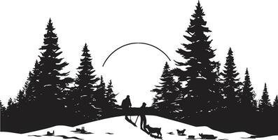 Chic Noel Nostalgia Modern Black Christmas Card Noir Nutcracker Stylish Abstract Christmas Card vector