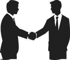 Unity Concord Handshake Icon Design Mutual Unity Black Handshake Graphic Element vector