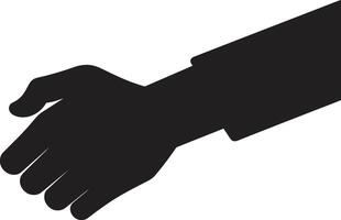 Mutual Concord Handshake Symbol in Noir Formal Concordance Black Handshake Icon Design vector