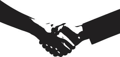 Bond of Concordance Black Handshake Icon Design Concordance Unity Handshake Graphic Element vector