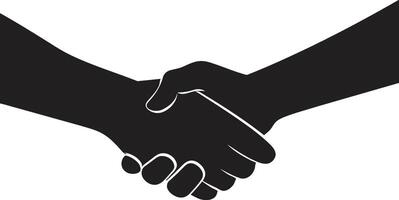 Unity Harmony Handshake Icon Design Mutual Accordance Black Handshake Graphic Element vector