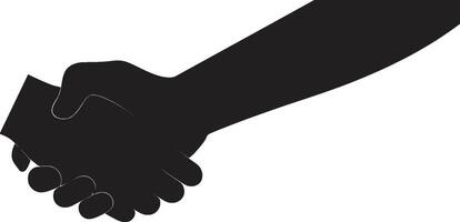 Concordance Symbol Handshake Icon in Noir Alliance Compact Black Handshake Graphic Design vector