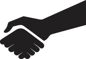 Concordance Symbol Black Handshake Icon Design Alliance Compact Handshake Graphic Element vector
