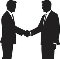 Concordance Emblem Black Handshake Symbol Unity Compact Handshake Icon Design vector