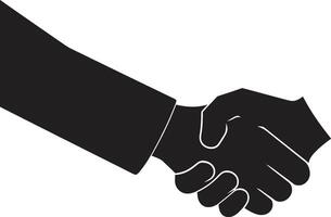 Formal Alliance Black Handshake Icon Design Bond of Unity Handshake Graphic Element vector